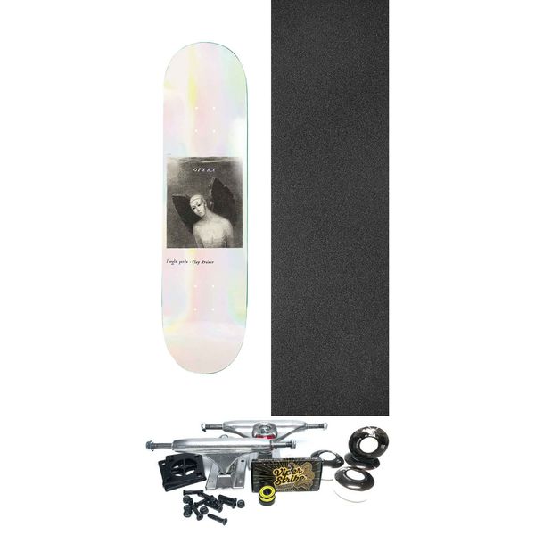 Opera Skateboards Clay Kreiner Lost Angel Holographic Skateboard Deck - 8.5" x 32" - Complete Skateboard Bundle